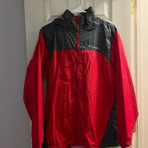 Columbia Red and Black Windbreaker Jacket